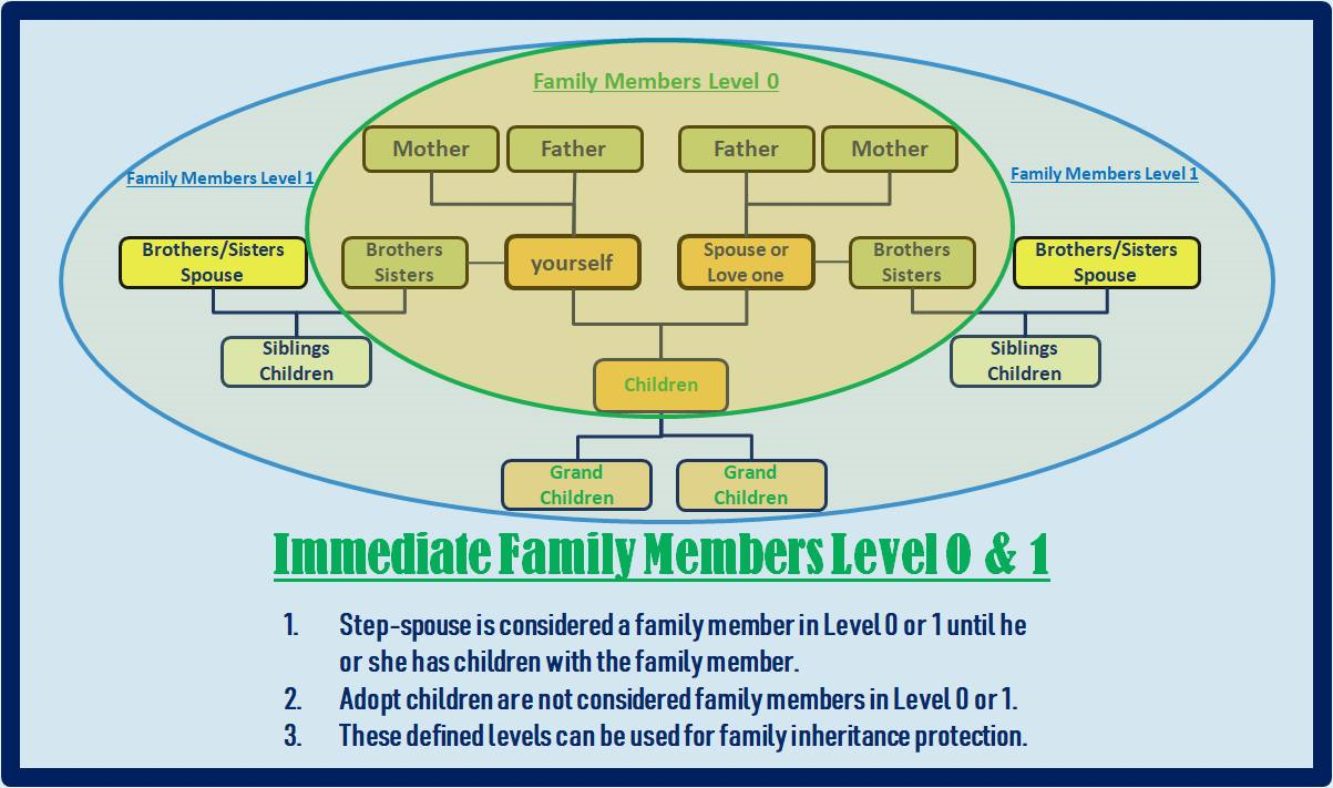 The Family Circle Model - Level 0 (Root Circle) & 1